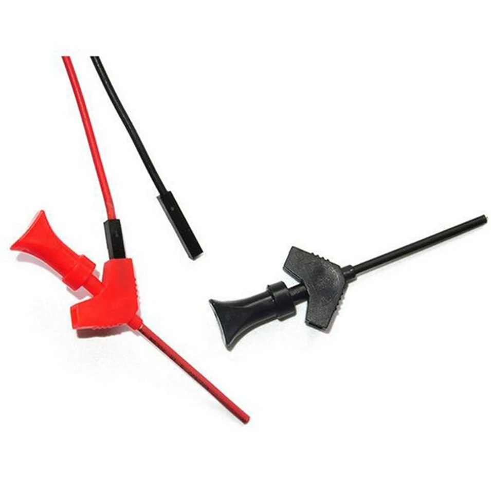 Cleqee P5003 10Pcs mini grabber SMD IC test hook clip jumper probe Logic Analyzer accessori di prova