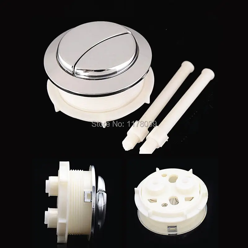 Toilet seat water tank double button,Round Toilet dual push button,Suitable for water tank cover round hole 58-67mm,J17351