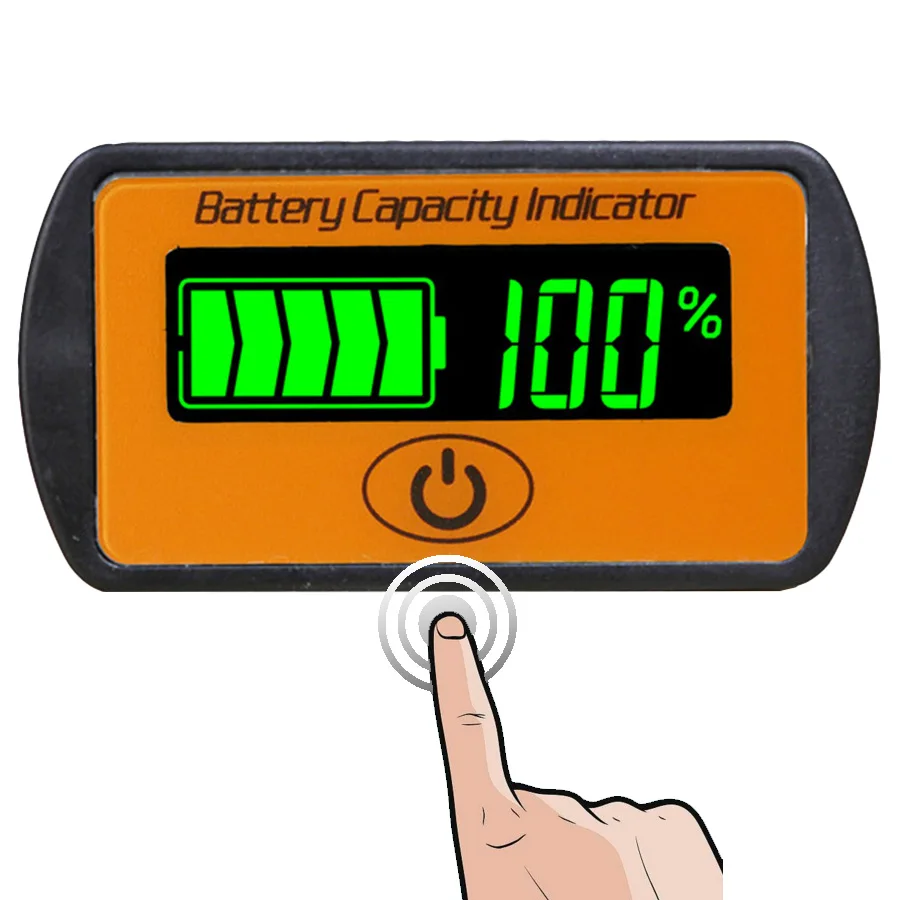 12V/24V Adjustable LCD Car Lead-Acid Lithium Battery Tester Touch-Type Voltage Battery Capacity Indicator LY7S Voltmeter