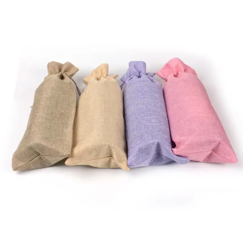 Wedding Party Decoration 15*35cm Jute Champagne Wine Bottle Bags Covers Burlap Gift Wrap Pouch LX6997