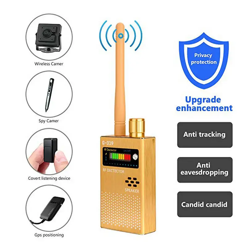 Anti-spy Wireless RF Signal Detector Set Upgrade Enhanced Bug GPS Camera Signal Detector for Detecting Hidden Camera GPS Tracker