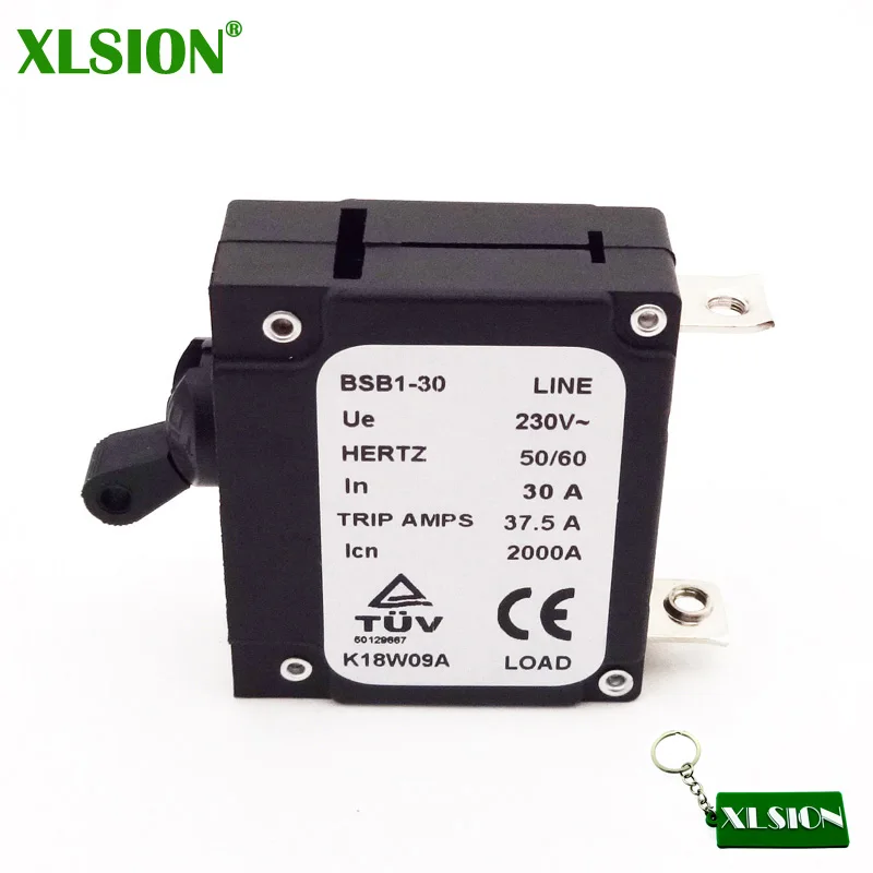 XLSION 230V 30 AMP 30A Generator Circuit Breaker Hertz 50/60 37.5 Trip Amps