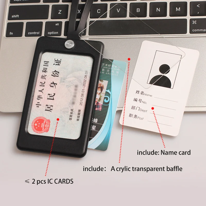 DEZHI Candy Colors Silica Gel ID Card Holder with Soft Neck Strap for Office Pass Card, LOGO Customize Badge Holder