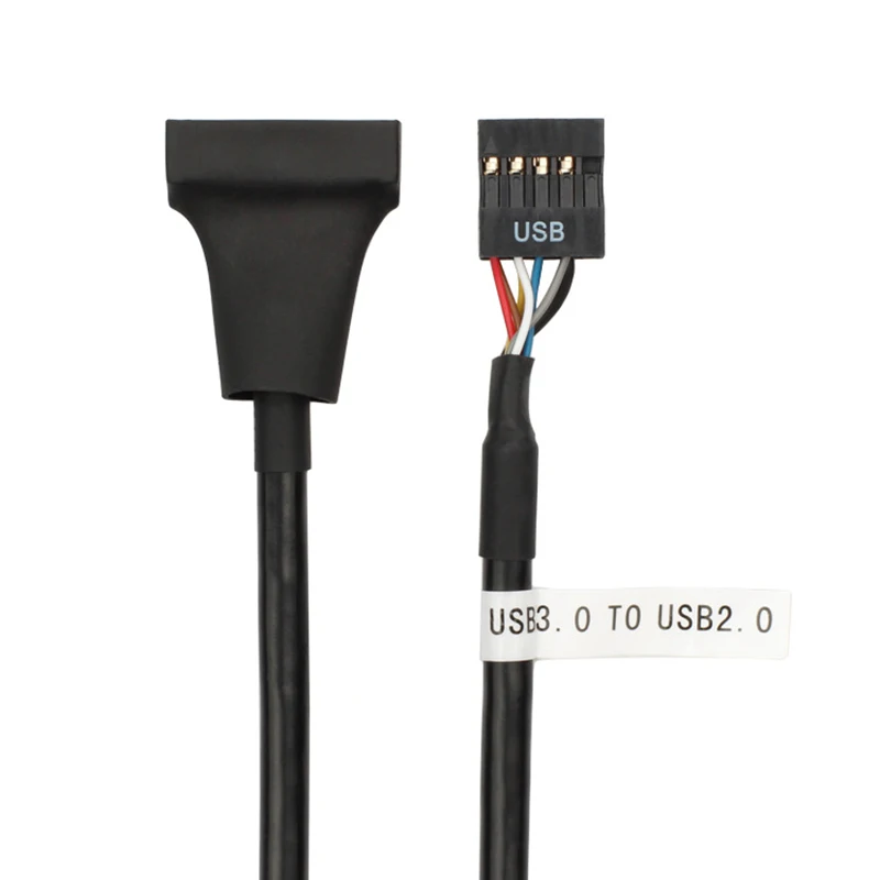 Motherboard Internal USB 2.0 9pin to USB 3.0 20pin Adapter Cable,Mainboard USB 3.0 20 pin Header to USB 2.0 9 pin Bridge Cable