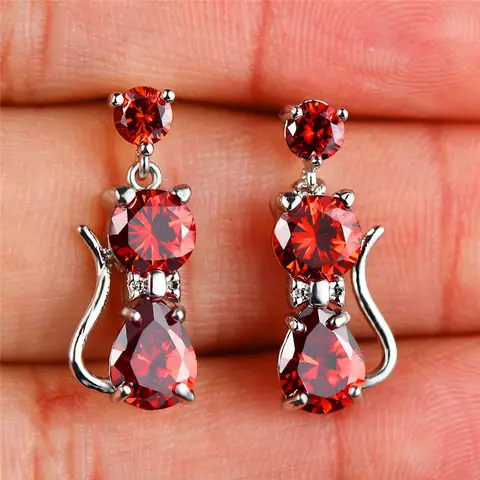 8 best sales लाल पत्थर की बालियां - №1