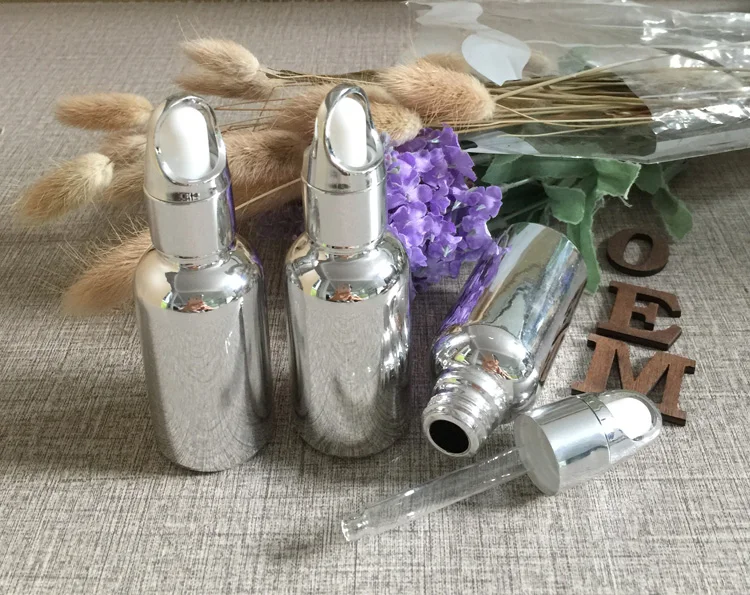 

wholesale high grade glass 1 ounce dropper bottles , silver 1 oz dropper bottle glass , empty 30ml glass bottles with dropper