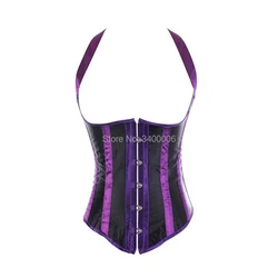 Caudatus Sexy Corsets and Bustiers Stripe Underbust Corset Bustier Basque Corsets korsett for Women Lingerie Top Plue Size