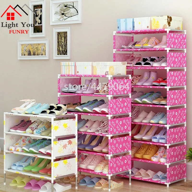 Staubdicht Hause Schuh Racks Organizer Mehrere Schichten Schuhe Regal Stehen Halter Tür Schuh Rack Sparen Raum Hause Kleiderschrank Lagerung