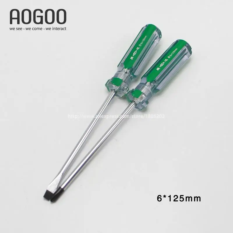 

6*125mm 2Pcs/Lot Long and Hardness Screwdriver Tools Phillips & Sloted Professional Industrial Tools