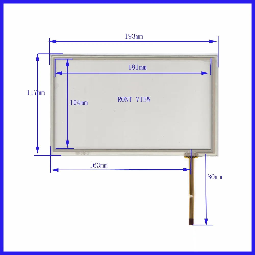 

JXH-289 8inch 4 line For Car DVD touch screen panel 193mm*117mm this is compatible 193*117 TouchSensor FreeShipping