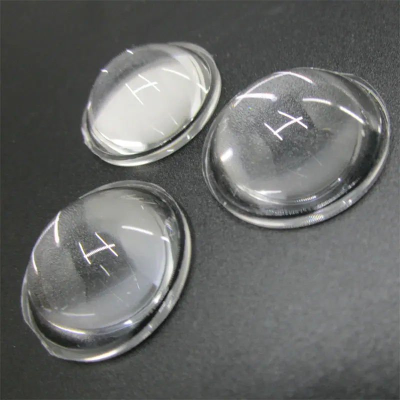 100pcs/lot LED Lens 23mm 60 Degree semi-circle Plano-convex Optical Grade PMMA Lenses For Lens Reflector