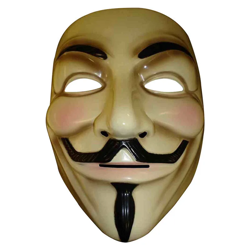 Anonymous Guy Fawkes Fancy Dress Adult Costume Accessory Macka Mascaras Halloween The V for Vendetta Party Cosplay Masque Mask