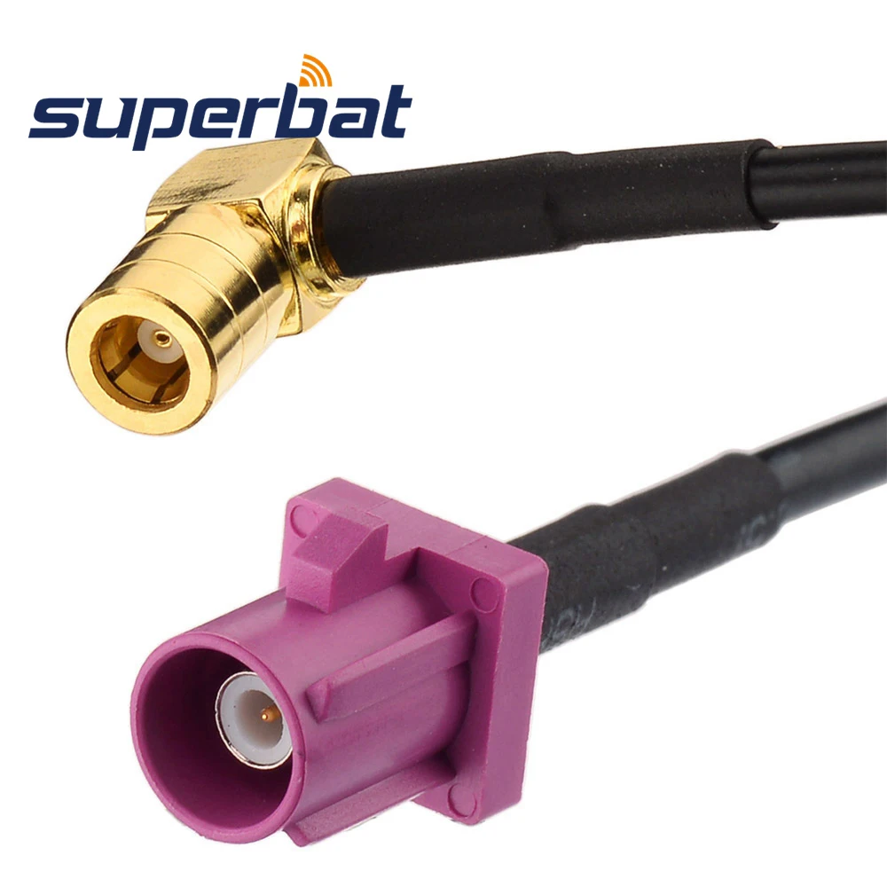 Superbat Car Trucks Boat Satellite Radio Antenna Cable RG174 15cm with Fakra H Male to SMB Female Connector for XM SkyDock XMPCR