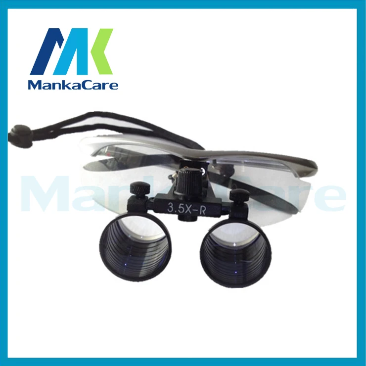 3.5X time Dental Surgical Binocular Loupes Magnifier Glasses 100% original surgical optical glass Silver color Free Shipping