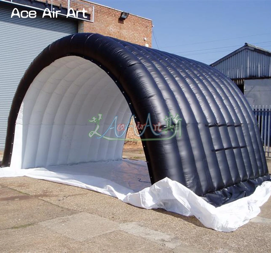 Nice Black Outerior Inflatable Tunnel Tent,Car Cover Shelter,Garage Marquee Entrance Run Through Archway For Sale