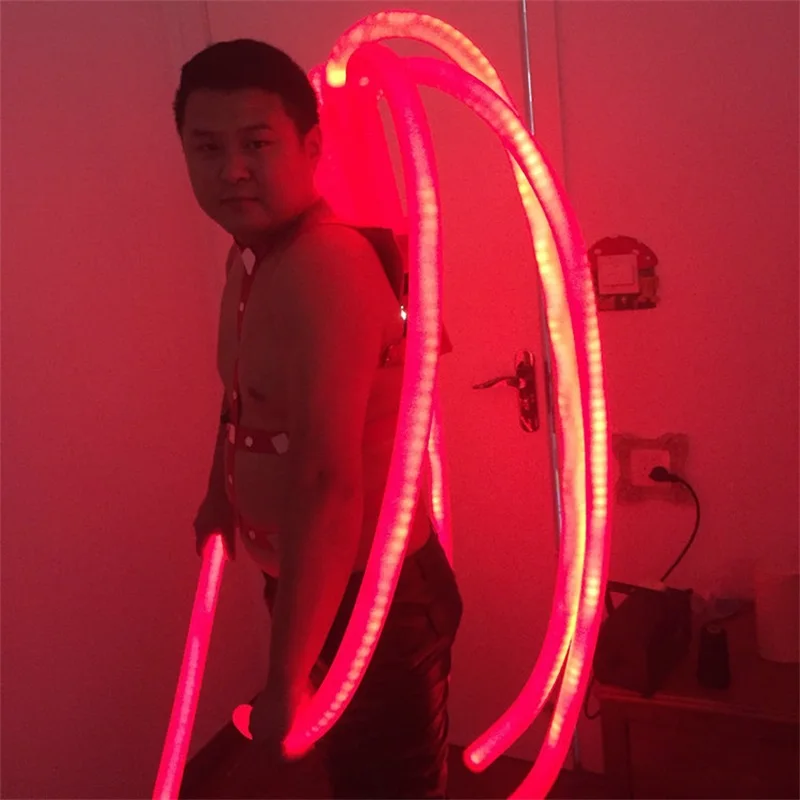 Colorful Robot LED Luminous Tentacle Men Costumes Illuminated Suit  Ballroom Led Light Dancing Show Dance Dress Clothing