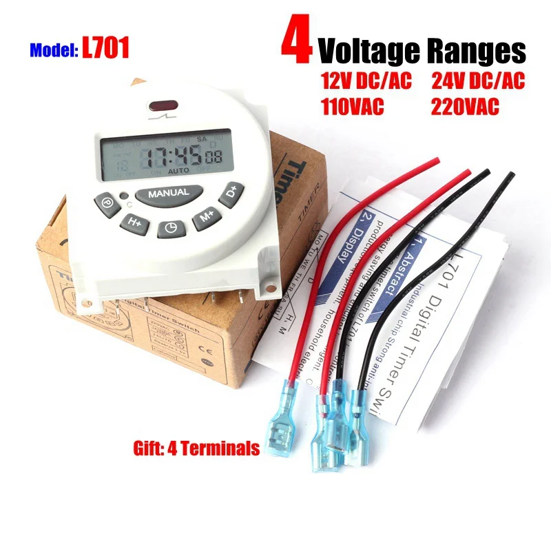 12 24 110 220V sterowany za pomocą mikrokomputera wyłącznik czasowy cyfrowy LCD elektroniczny programowalny timer pompa do nawadniania sterownik