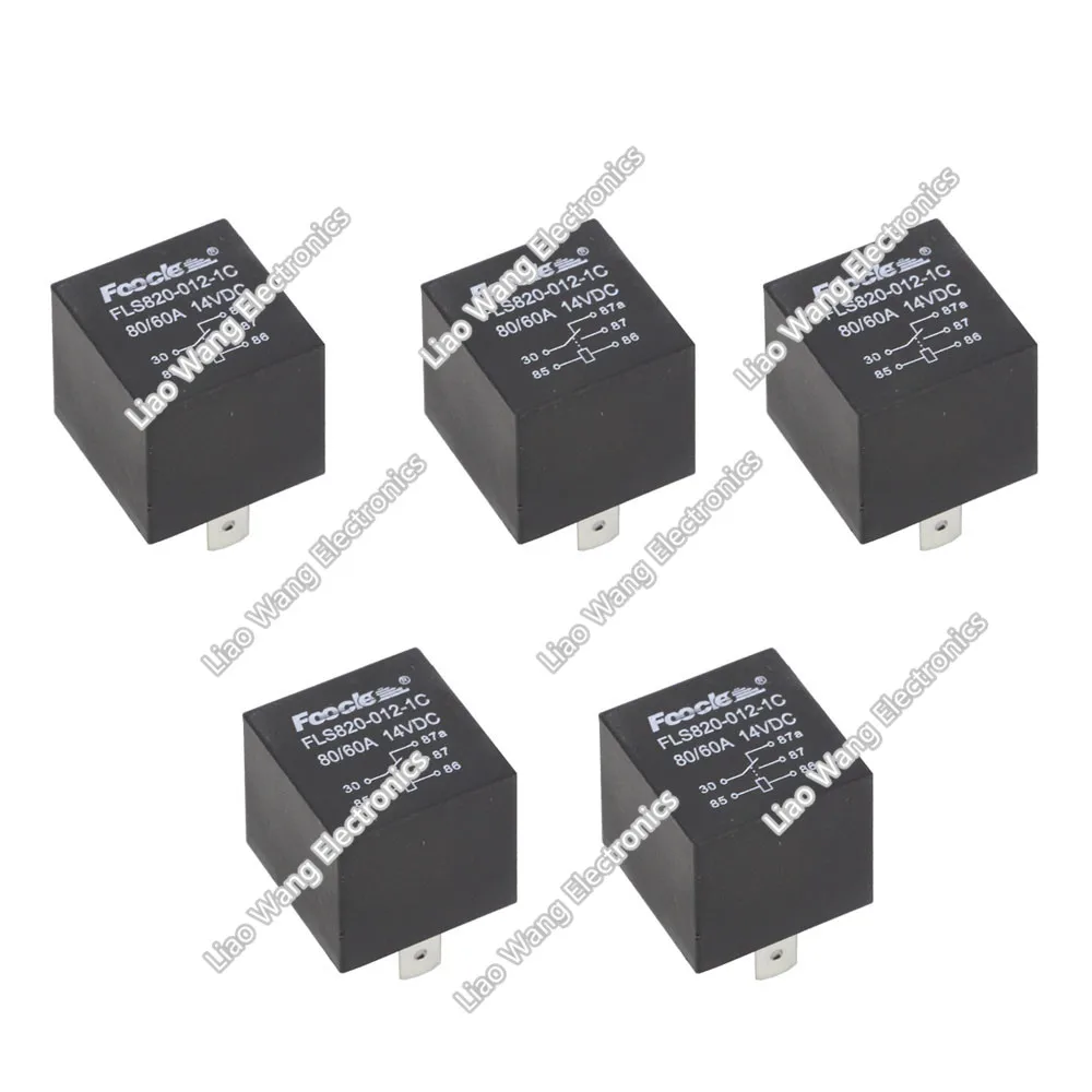 5 PCS Automobile Relay DC 12V 80A 5 Pin JD1914 Air Conditioning Horn Relay Automotive Lighting Controller