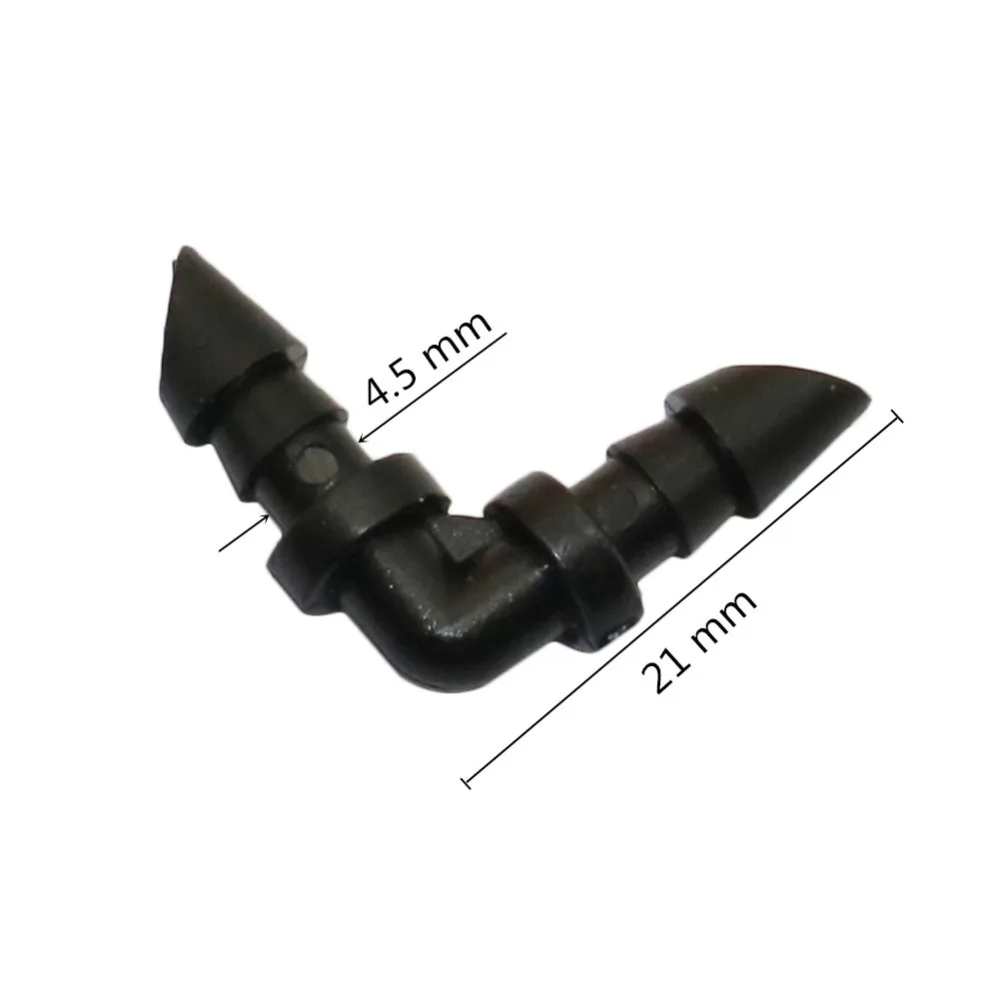 Barbed 90 Degrees Elbow 4/7mm Hose Connector Garden Irrigation Watering Connection Fittings 1/4 Inch Pipe Connectors 20 Pcs