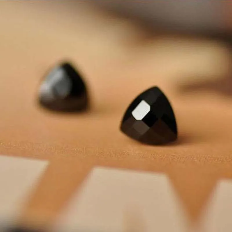 Genuine Real Pure Solid 925 Sterling Silver Stud Earrings for Men Women Jewelry Black Square Round Stone Male Female Earrings