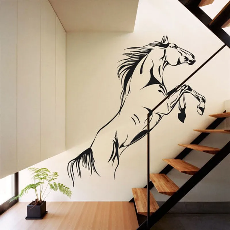 Jumping Horse Wall Art Stickers Vinyl Decal Stylish Home Graphics Lounge Bedroom 40X90CM