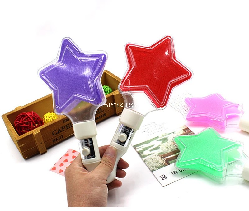 100pcs KTV Club Supplies Props Pentagram Led Stick Light Star Cheering Glow Concert Wedding Festive Party Sticks Wholesale