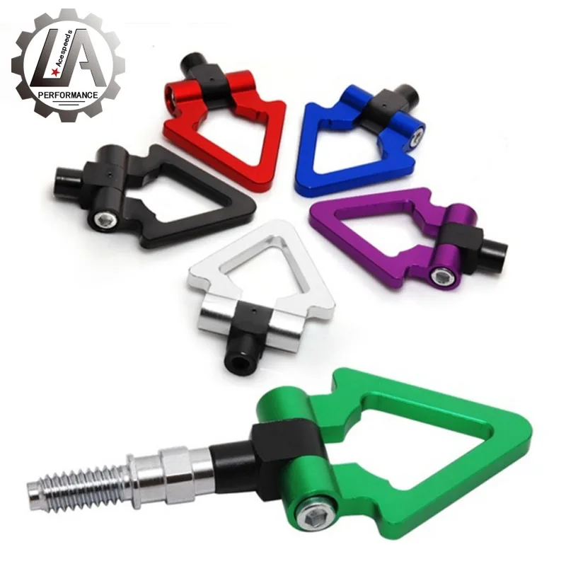 LA racing-JDM Style TOW HOOK FOR BMW EUROPEAN CAR TRAILER RACING SCREW ALUMINUM CNC TRIANGLE RING TOW TOWING HOOK