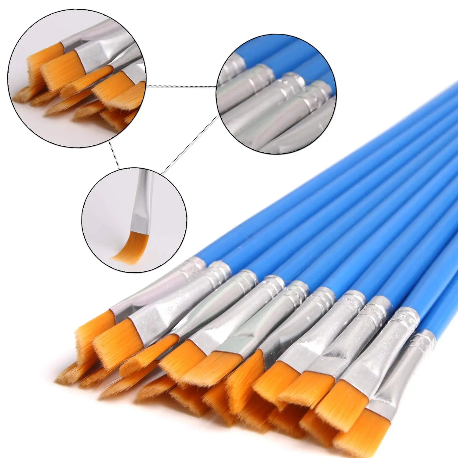 100 Pcs/Set Aquarell Gouache Pinsel Runde Spitz Tipp Nylon Haar Malerei Pinsel Set Kunst Liefert