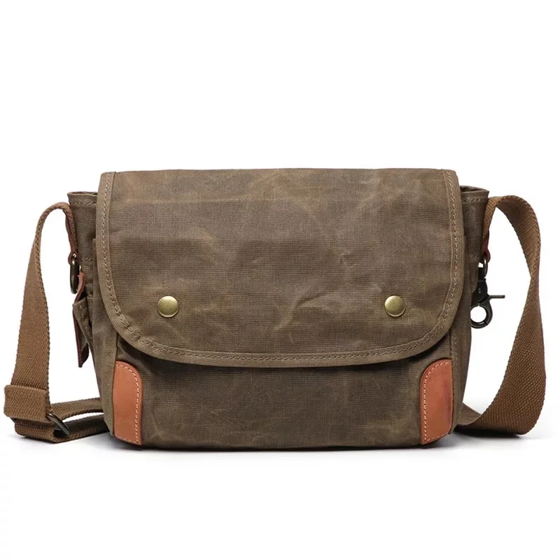 Brand Travel Men\'s Crossbody Bags Casual Canvas High Quality Vintage Youth Small Portable Shoulder Bags For Male Messenger Bag