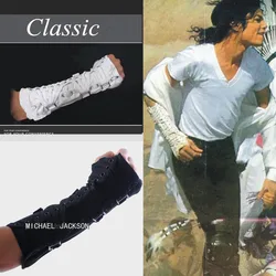 Rare Michael Punk Armbrace BAD Jam Black White Cotton Glove For Fans Punk For Performance Party Show Imitation