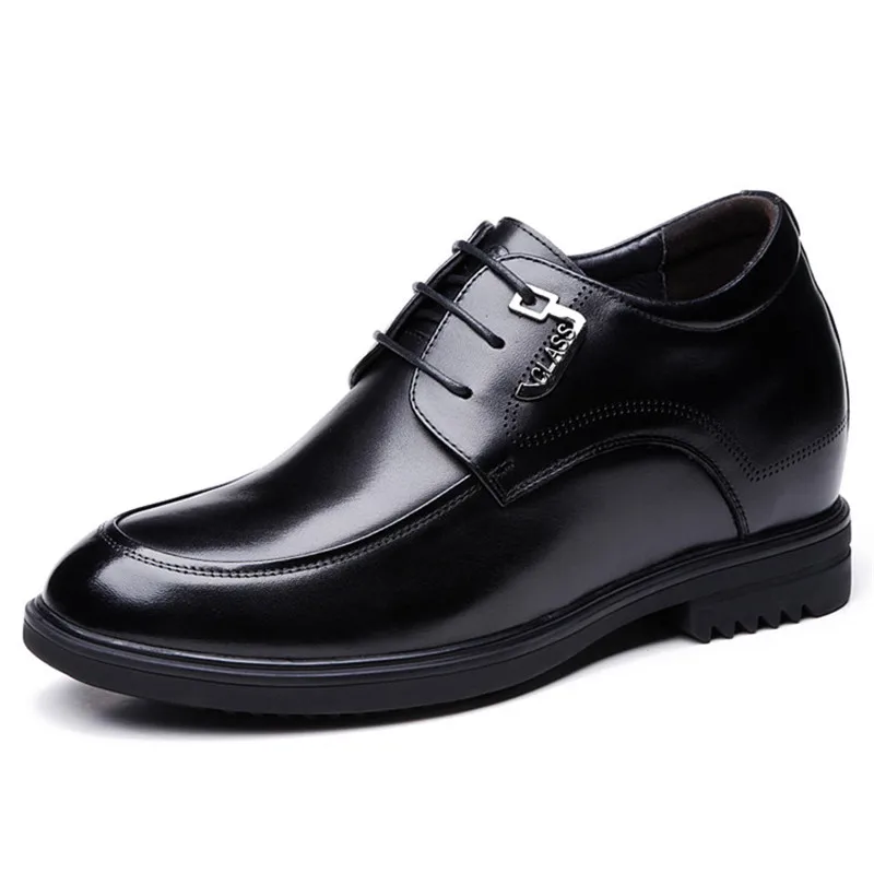 

Winter Warm Style and Pigskin Lining Style Taller 9 CM High Height Increasing Elevator Leather Shoes for Men Formal dress Wear