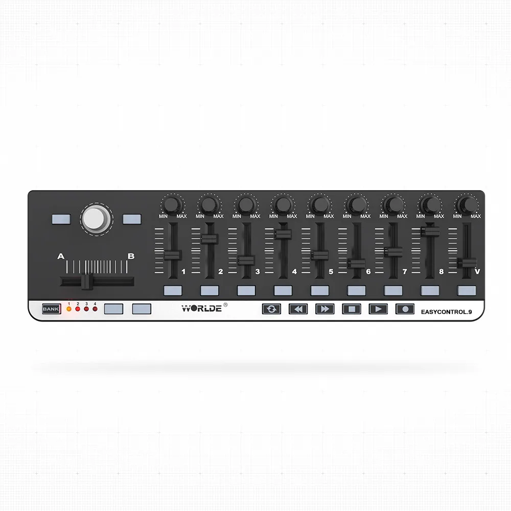 Worlde EasyControl.9 Portable Mini USB 9 Slim-Line Control MIDI Controller