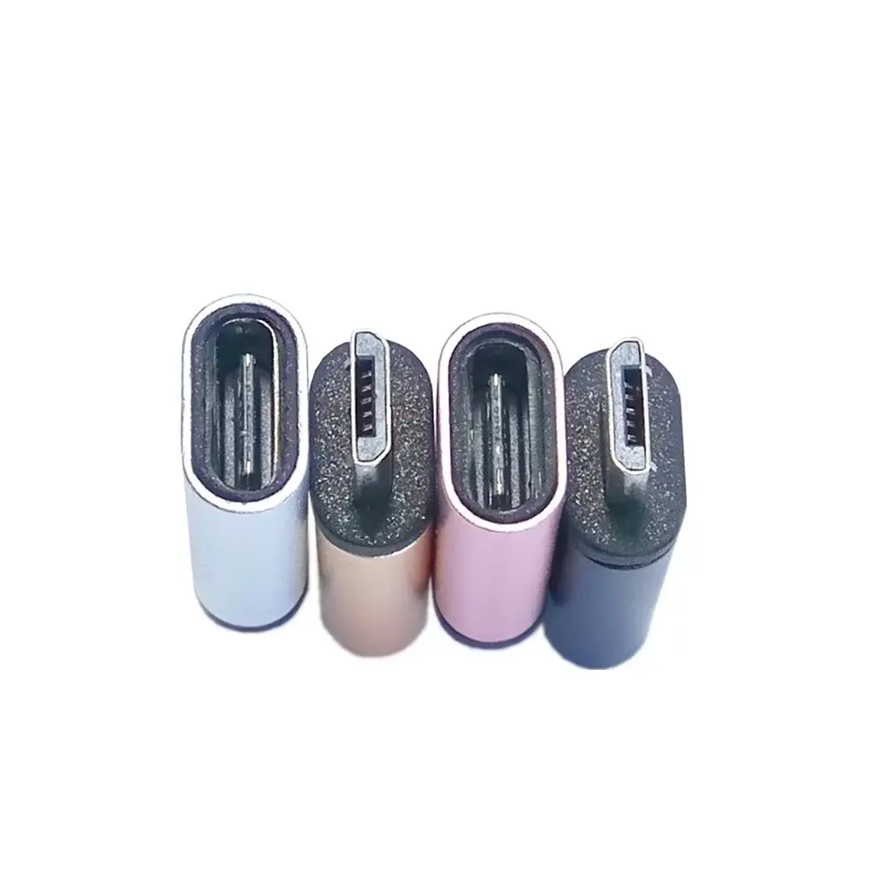 2017 Nhôm vỏ hợp kim usb type-c nữ để micro usb nam adapter usb-c nữ micro usb male nam sạc phí điện thoại