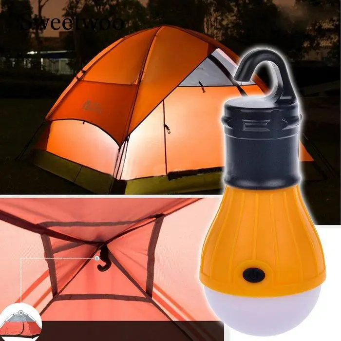 Portable Outdoor Hanging 3LED Camping Lantern,Soft Light LED Camp Lights Bulb Lamp For Camping Tent Fishing 4 Colors,AAA Battery car battery charger 12v solar panel portable waterproof power trickle battery charger and maintainer plug and play solar power