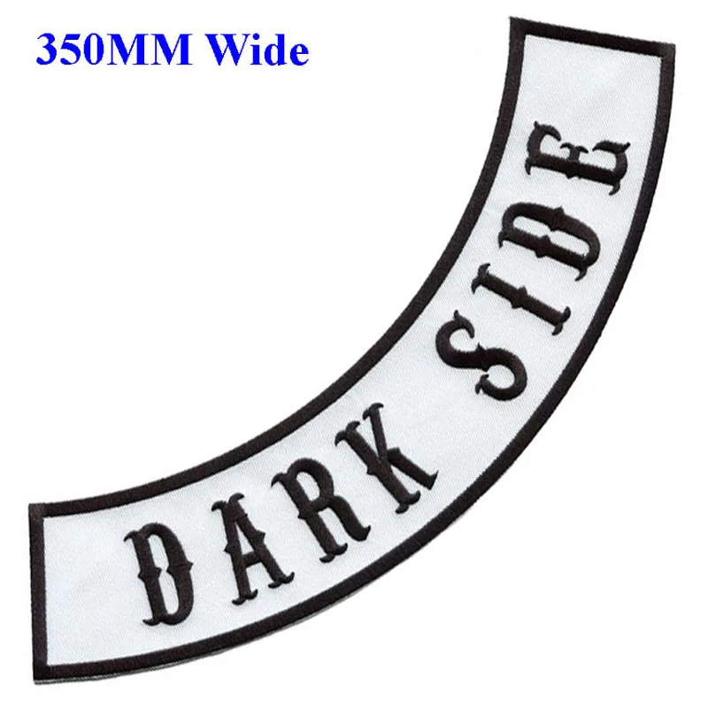 3 colors Dark side motorcycle biker patches iron on embroidered patches for jackets clothing embroidery rocker patches