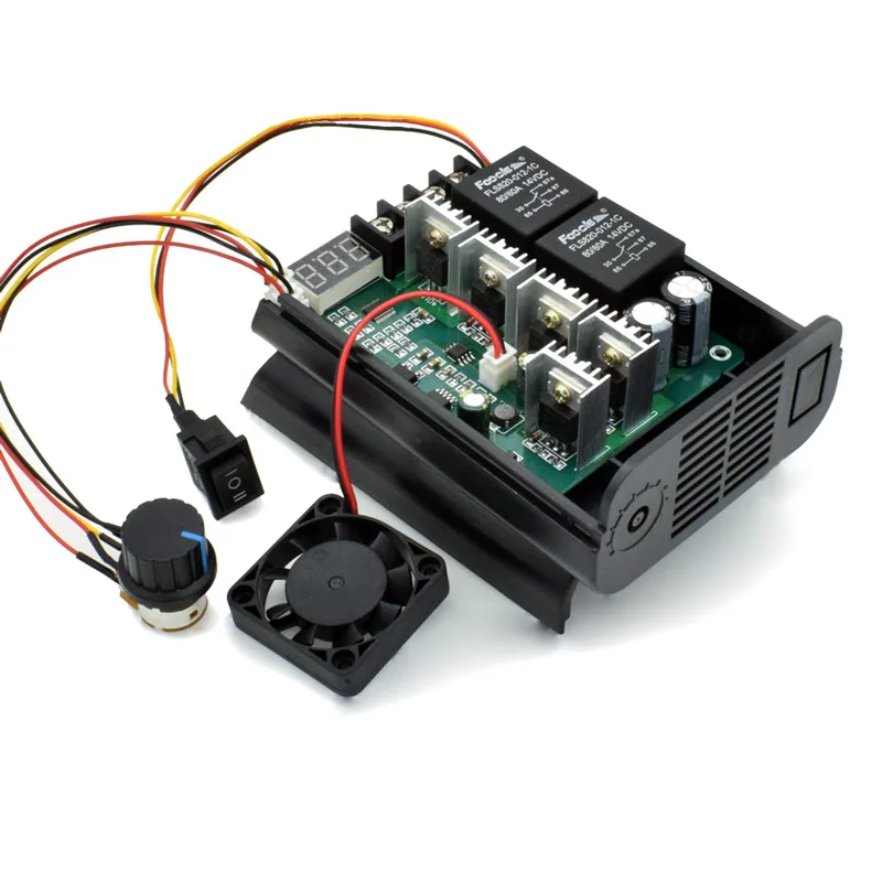 PWM dc motor speed controller max 60A CW CCW  digital display 0~100% adjustable drive module Input 10V~55V