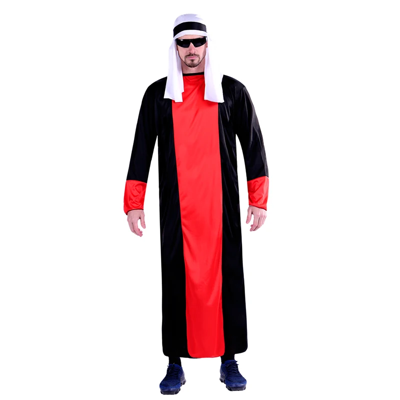 Adults Men Arabia Prince Cosplay Costume Dubai Middle East Robe Arab Women Dress for Halloween Masquerade Party Uniform