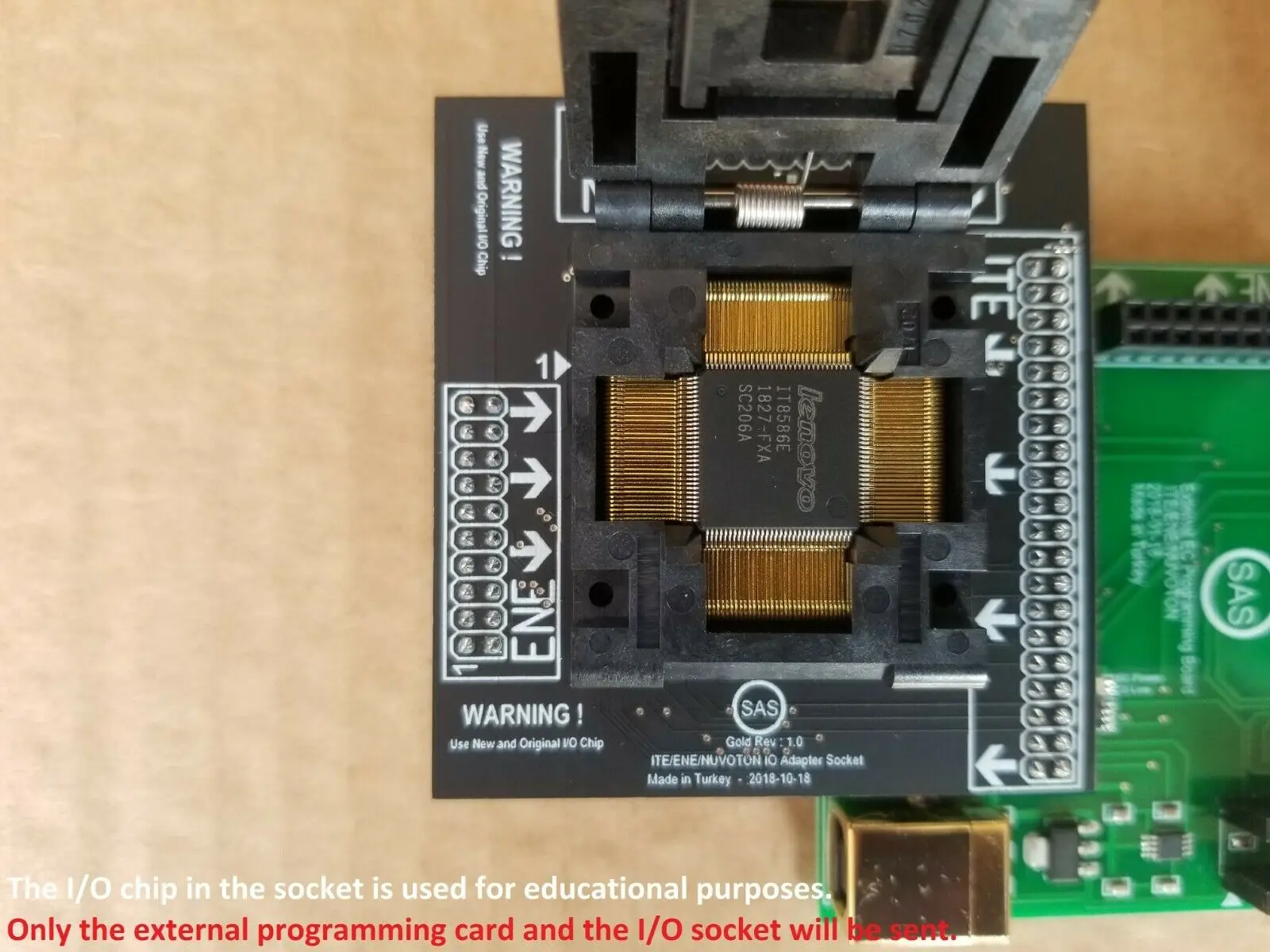 ENE,ITE,Nuvoton External IO EC Programming Adapter (For SAS and Vertyanov V3,V2) Works with SAS and Vertyanov I/O programmer