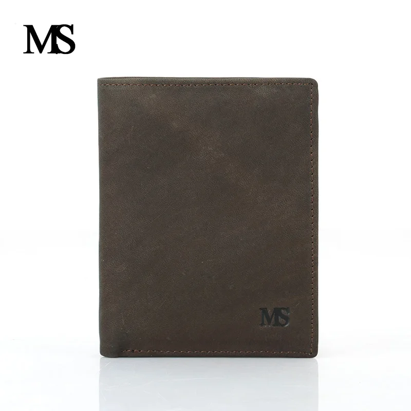 Men Leather Wallets Famous Brand Luxury Male Small Short Thin Wallet Credit Card Purses Brown TW1655