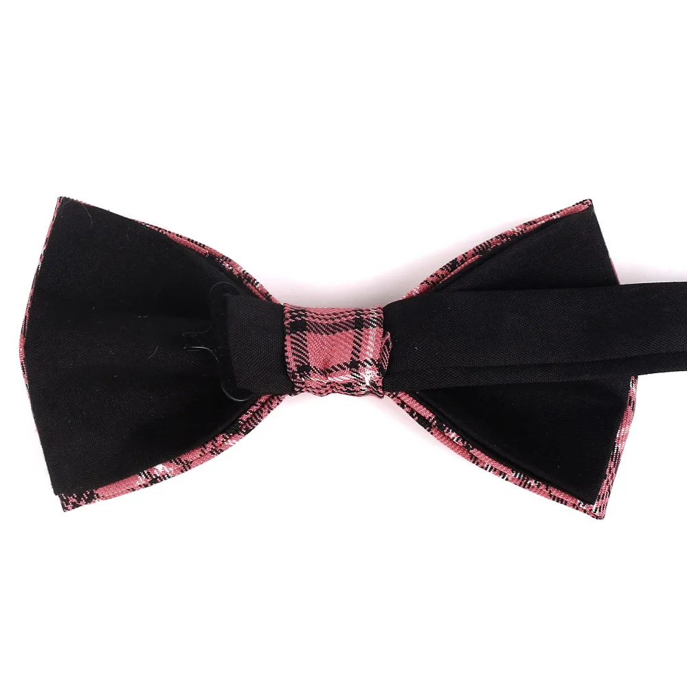 Fashion Bow Tie For Men Classic Plaid Bowtie For Business Wedding Bowknot Adult Cotton Mens Bowties Cravats Yellow Tie