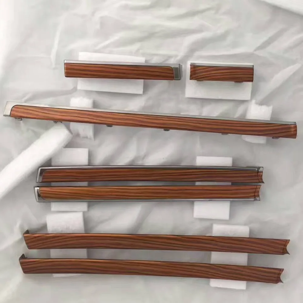 For Toyota Land Cruiser Sahara FJ200 V8  2008-2016 ABS accessories plated Peach wood interior trim Interior Mouldings 7pcs