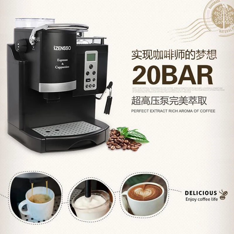 

SN-3035 Automatic Espresso Machine Coffee Maker with Grind Bean and Froth Milk for Home 220-240v 1200w 1pc