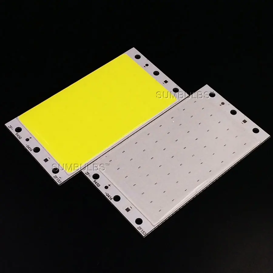 Sumbulbs DIY LED panel AYDINLATMA 94x50MM 1500LM Ultra parlak sıcak doğal soğuk beyaz mavi DC 12V 15W COB kurulu LED lamba