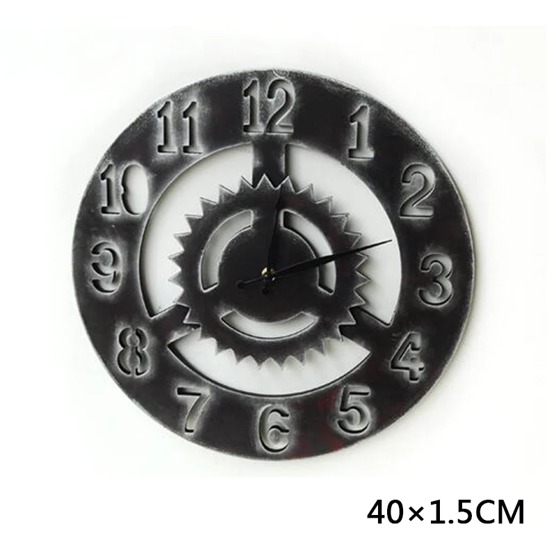 Retro American Industrial Wind Gear Clock Sawtooth Clock European Bar Shop Wall Decorations Wall Clock Home Decoration Ornaments