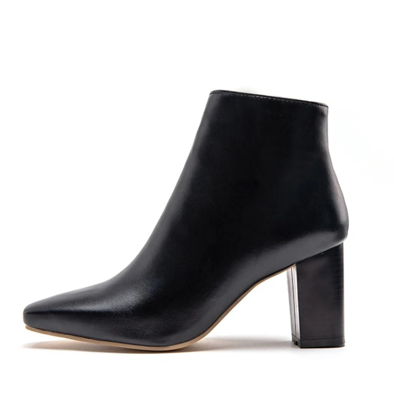 BLXQPYT Big Size 34-47 Ankle boots for women Fashion High Heels 7cm short winter Autumn Party Wedding Shoes Pumps Shoes 991