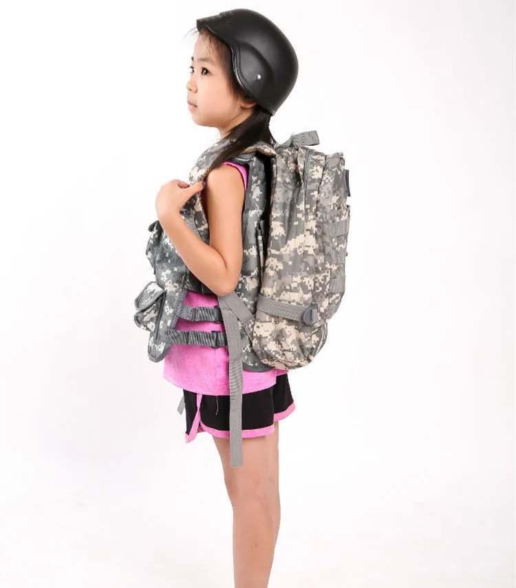 Student Camouflage Computer School Bag Kids Outdoor Climbing Travel Cycling Camping Wearproof  Training Sports Backpack