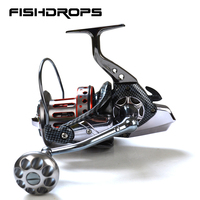 FISHDROPS Trolling Reel Surf Fishing Reels Big Saltwater Full Metal Body Size 10000 12000 Long Casting Surf Reel Pesca