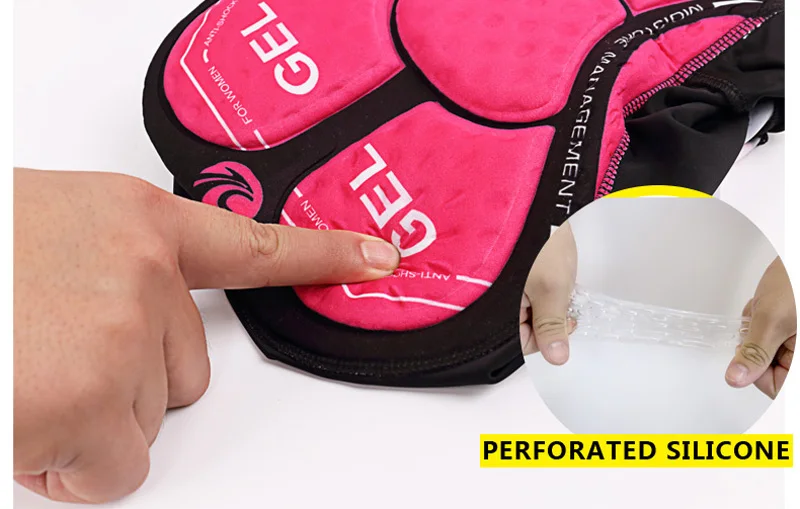 X-TIGER Frauen Radfahren Hosen Anti-shock MTB Fahrrad Radfahren Hosen Anti-schweiß 5D Anti-Slip Gepolsterte Gel Racing fahrrad Sport Hosen – Detail 13