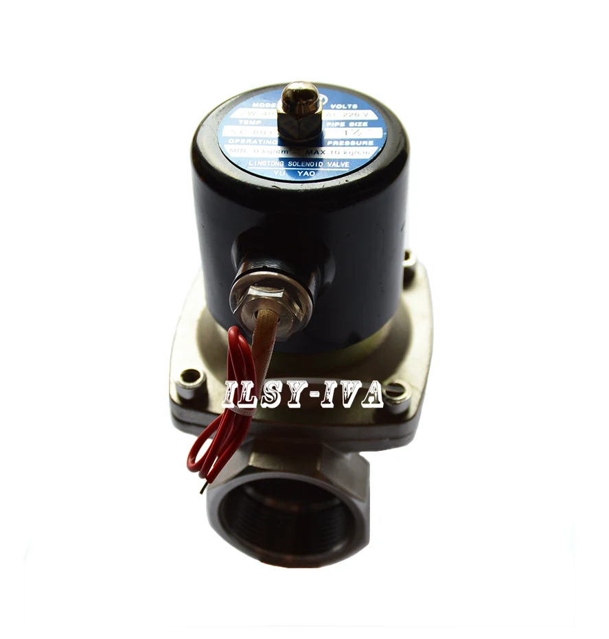 DN40 AC110V,AC220V,AC380V two way Stainless steel Normally closed solenoid valve