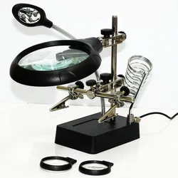 5LED combination multi-function precision electronic soldering station magnifying glass soldering iron